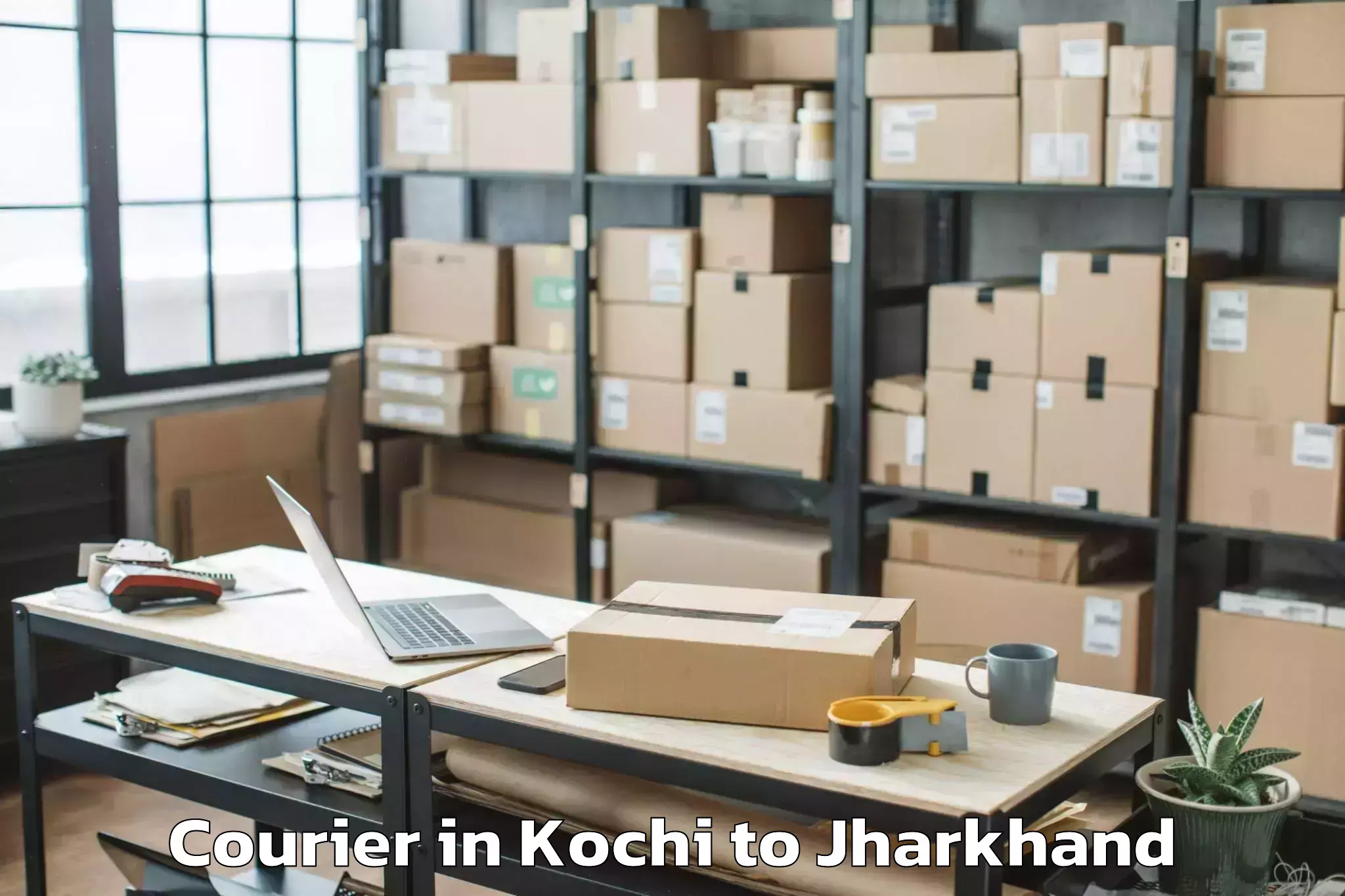 Easy Kochi to Jharkhand Raksha Shakti Univer Courier Booking